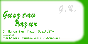 gusztav mazur business card